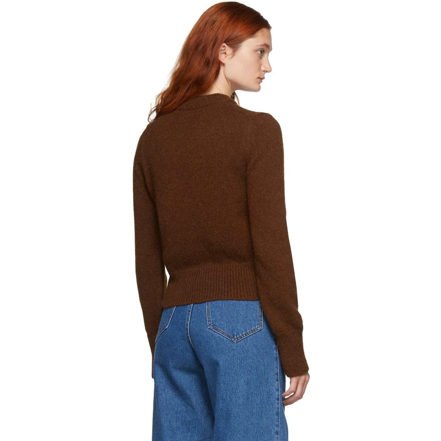 AMI Alexandre Mattiussi Brown Alpaca Pullover Sweater