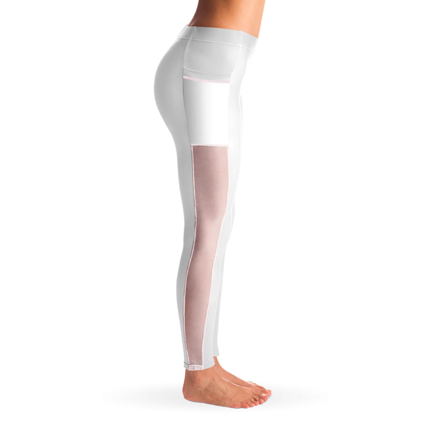 Athletic Apparatus White BL V1 Mesh Pocket Legging