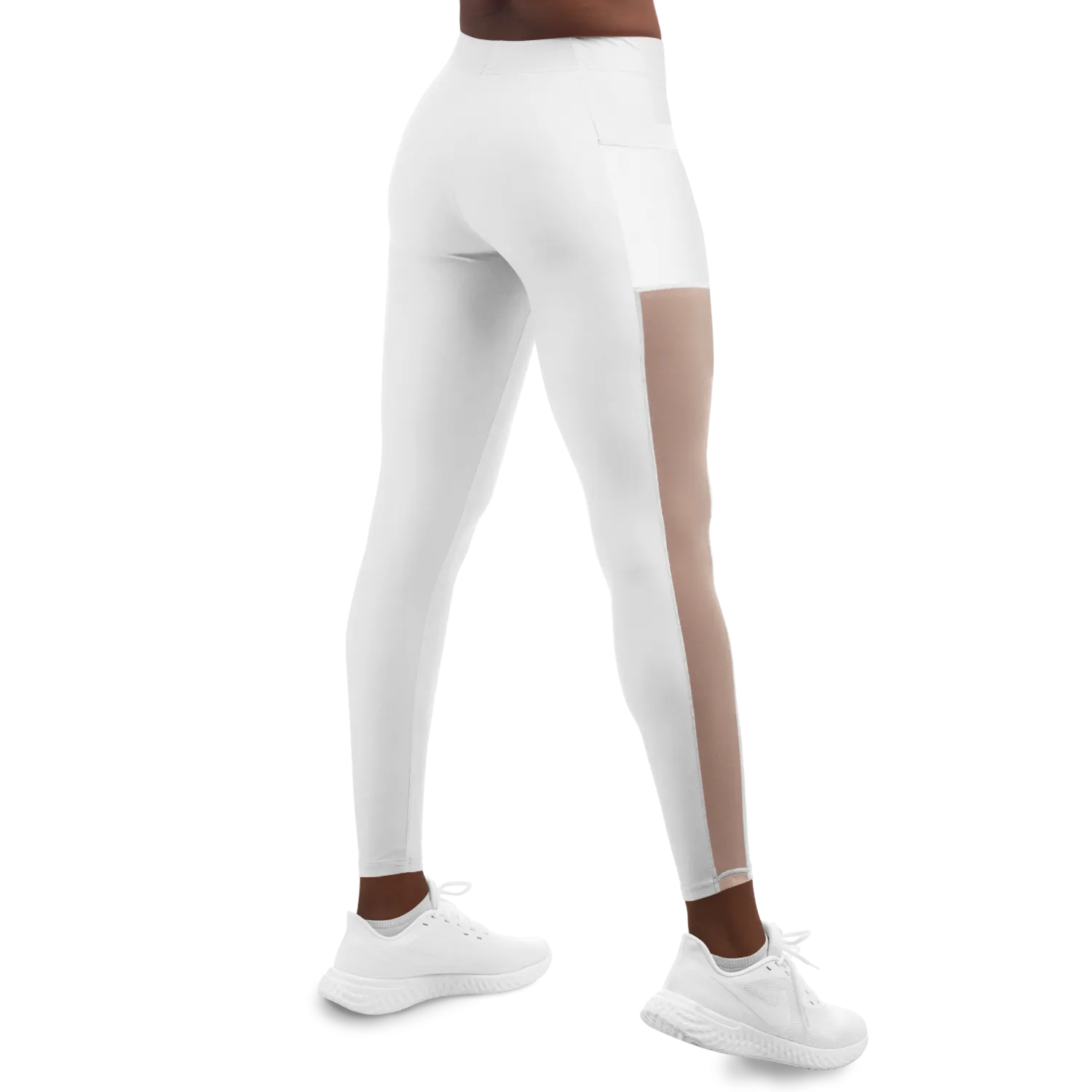 Athletic Apparatus White BL V1 Mesh Pocket Legging