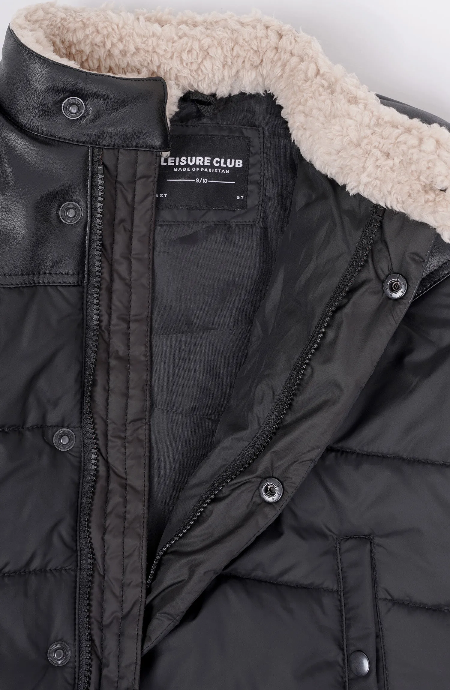Boys Mock Neck Biker Jacket
