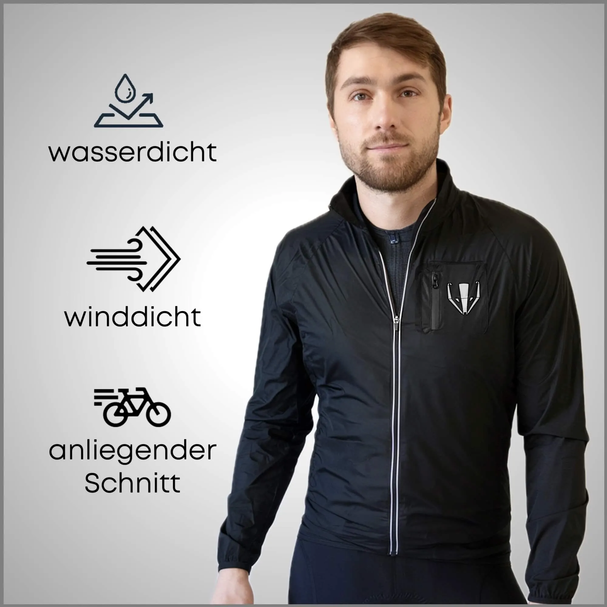 DACHS Cycling Waterproof (Mens) - Packable Rain Jacket