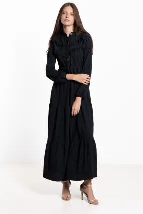 DETAIL TEXTURED MAXI DRESS