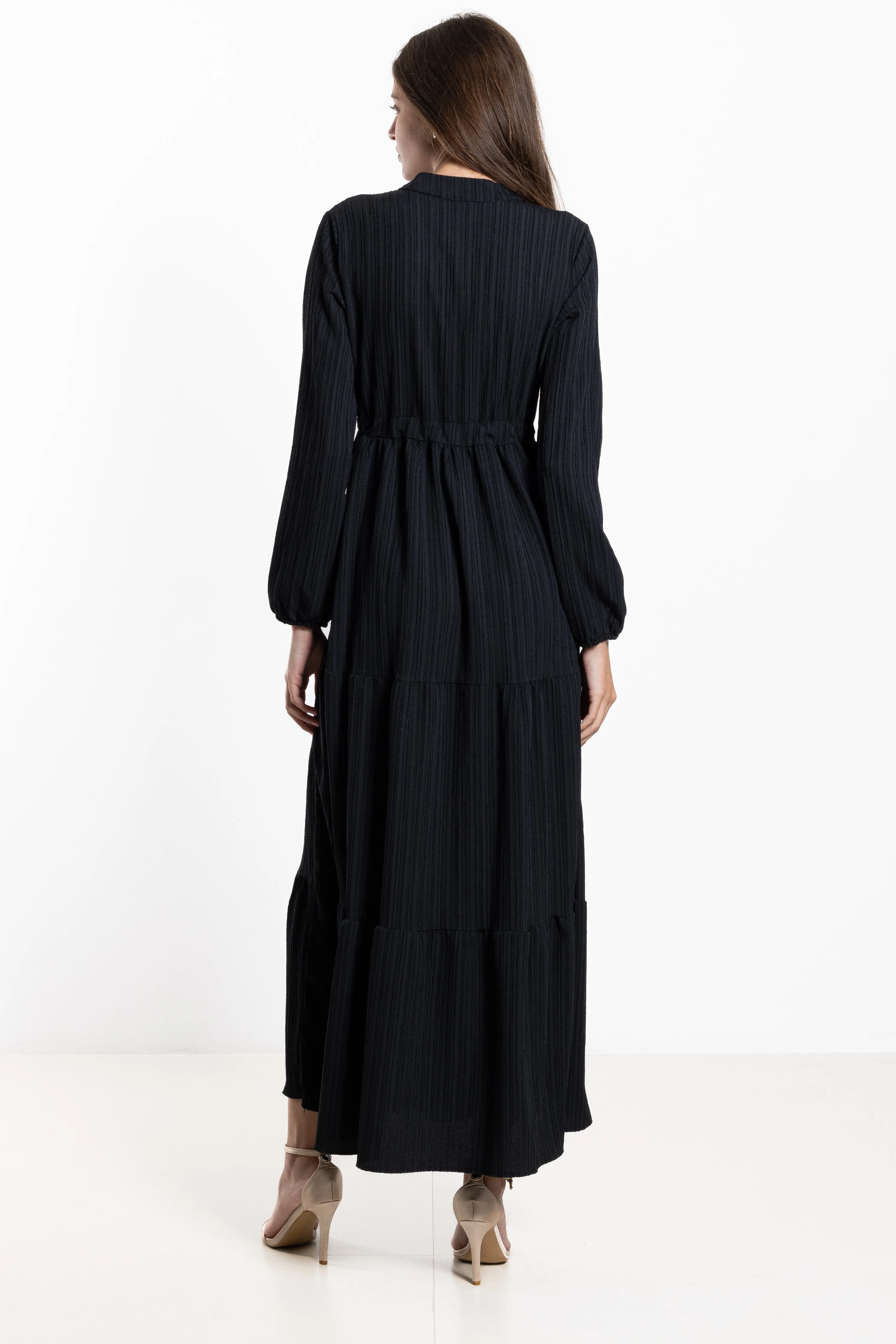 DETAIL TEXTURED MAXI DRESS
