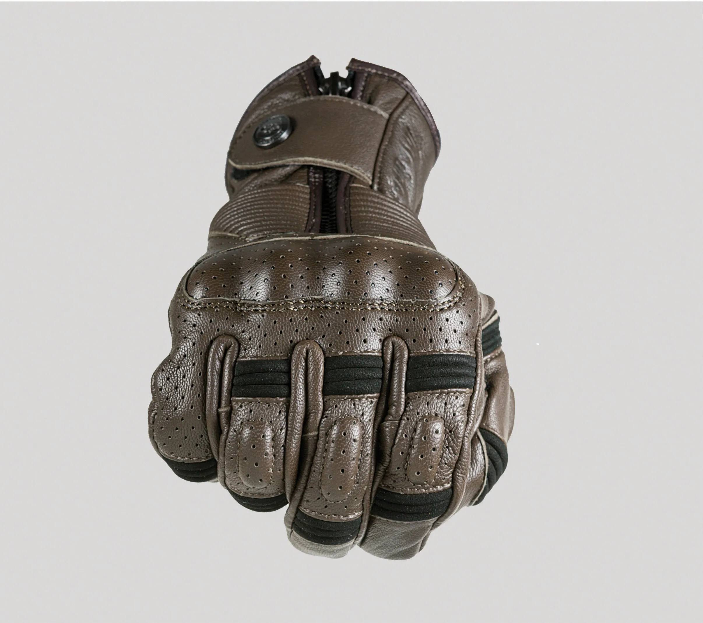 Garibaldi Smoke Winter Vintage Cafe Racer Style Men's Gloves - Brown