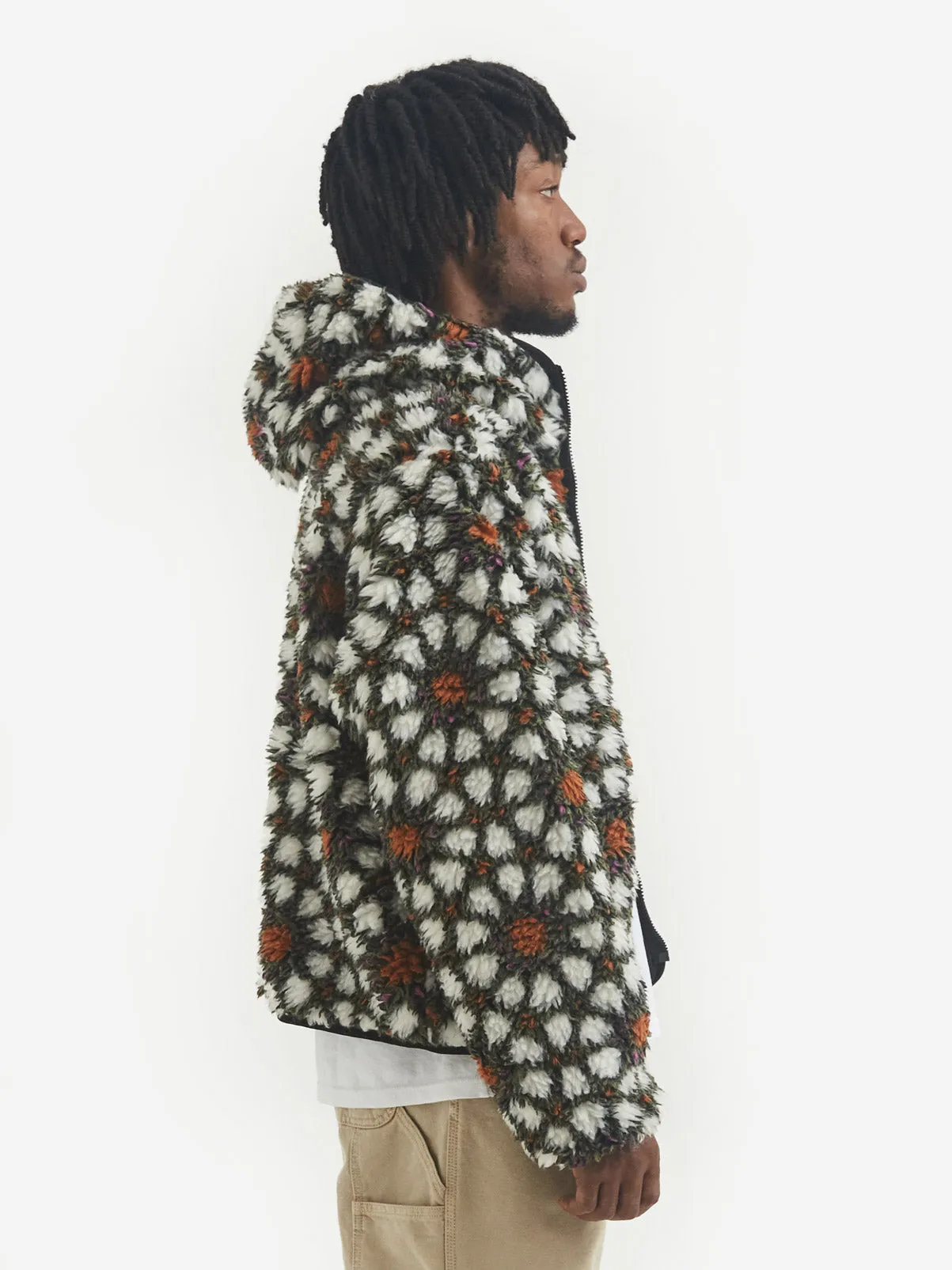 Stussy Pattern Sherpa Jacket - Natural