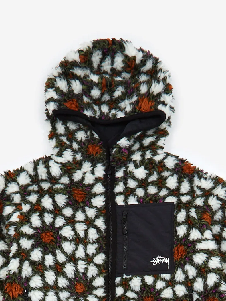 Stussy Pattern Sherpa Jacket - Natural