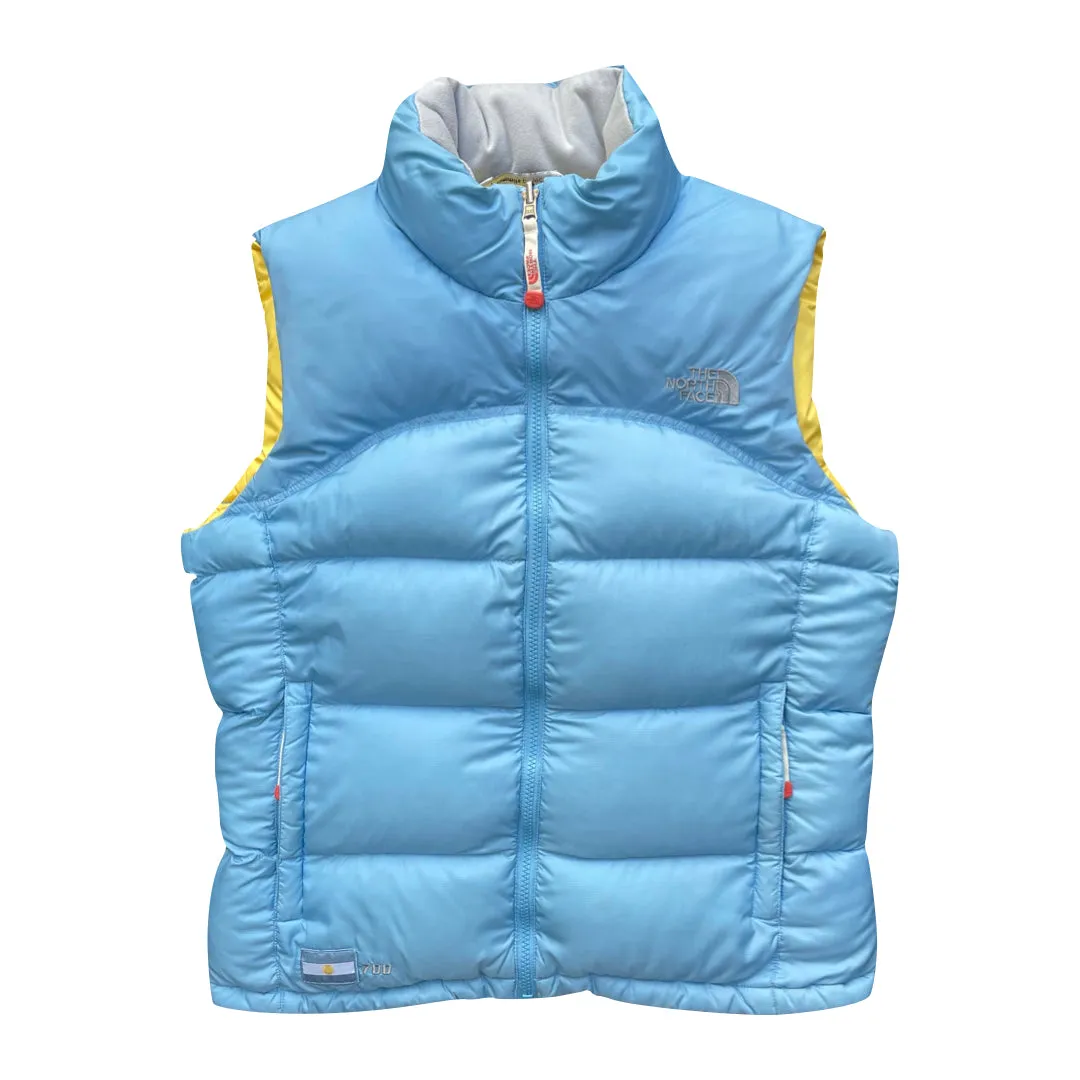 The North Face Women’s Baby Blue & Yellow Gilet Puffer Jacket
