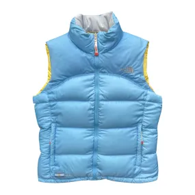 The North Face Women’s Baby Blue & Yellow Gilet Puffer Jacket