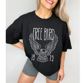 Vintage-Inspired Free Bird Comfort Colors® T-Shirt, Spring or Summer Tee, Gift for Mom, Retro-Inspired T-Shirt, '70's Style Design T-Shirt