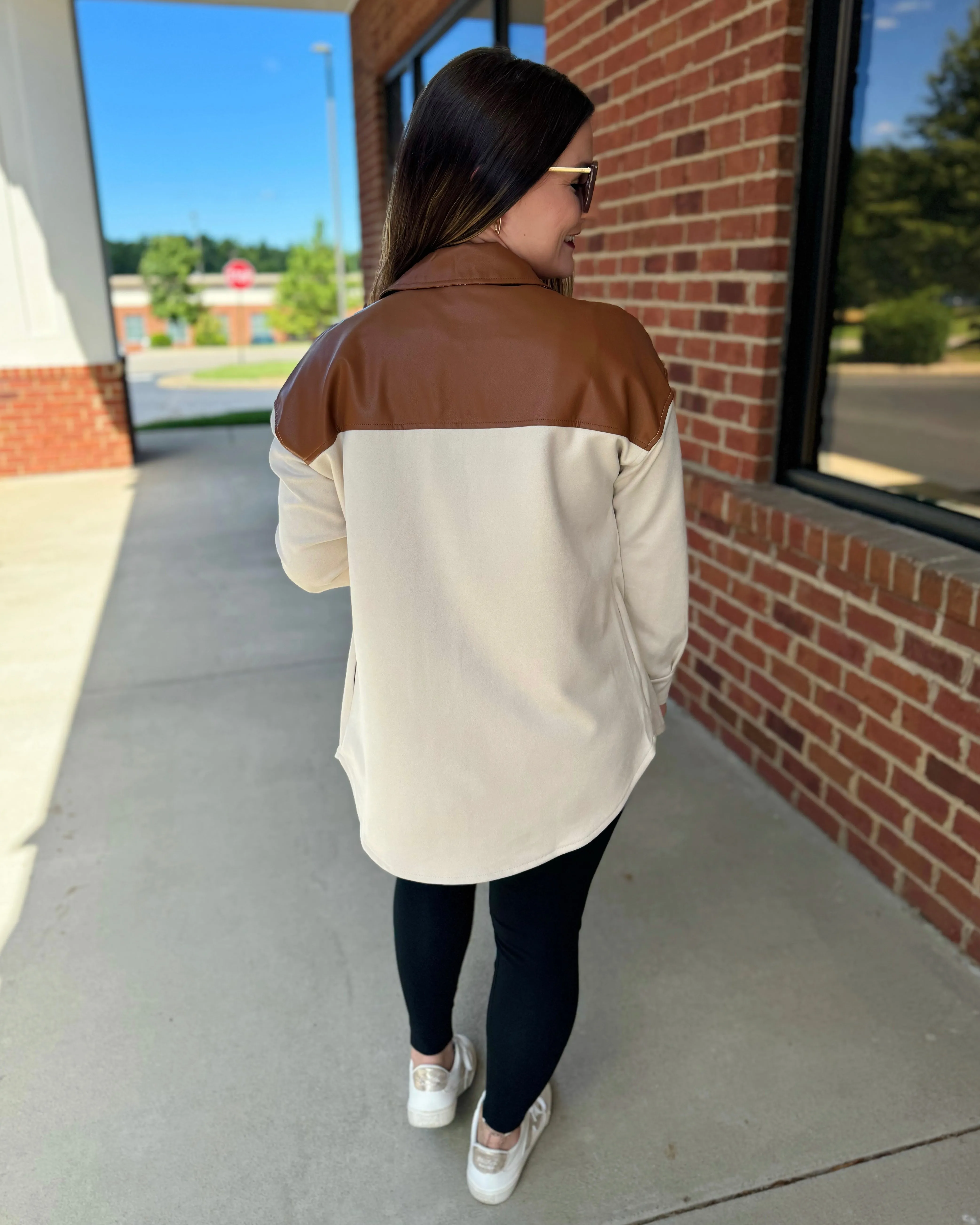 Whitney Shacket in Ecru FINAL SALE